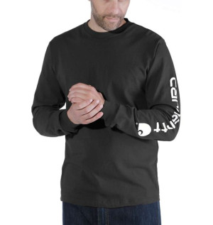 Koszulka Carhartt Logo Long Sleeve T-Shirt BLACK