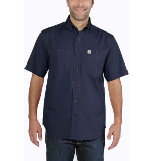 Koszula Carhartt Rugged Flex® Rigby Short-Sleeve Work Shirt NAVY