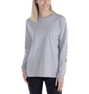 Koszulka Carhartt Workwear Sleeve Logo Long-Sleeve T-Shirt HEATHER GREY
