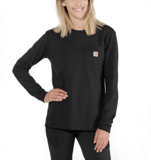 Koszulka Carhartt WK126 Workwear Pocket L/S T-Shirt BLACK