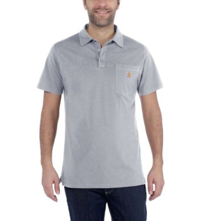 Koszulka Carhartt Force Cotton Delmont Pocket Polo HEATHER GREY