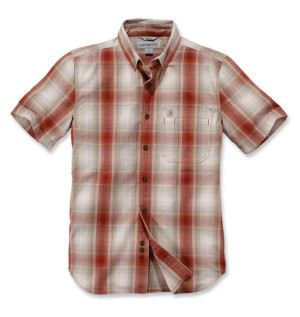 Koszula Carhartt Essential Plaid Shirt DARK BARN RED