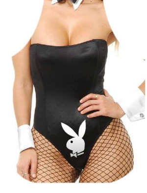  Fartuszek kuchenny 50x70 Króliczek Playboy czarny