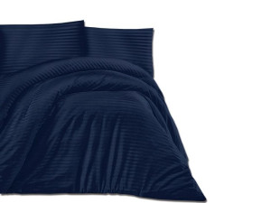  Pościel satyna bawełniana Exclusive Cizgili Navy Blue 160x200