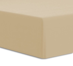  Prześcieradło jersey/elastan z gumką kolor beż 160x200