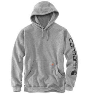 Bluza Carhartt Sleeve Logo Hooded Sweatshirt HEATHER GREY/BLACK