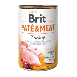 Brit Pate & Meat Turkey Indyk Mokra Karma Dla Psa 400 g