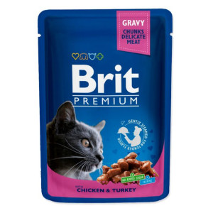 Brit Premium Chicken & Turkey Kurczak Indyk Karma Dla Kota 100 g