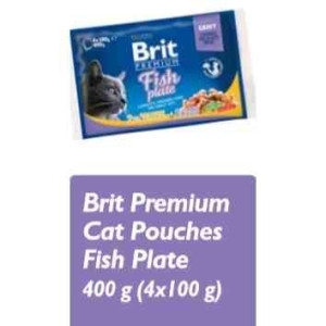 Brit Premium Fish Plate Ryba Karma Dla Kota 4 x 100 g