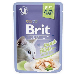 Brit Premium Trout Fillets in Jelly Pstrąg Galaretka Mokra Karma Dla Kota 8