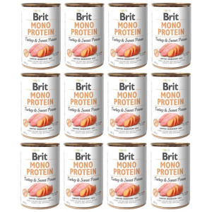 Pakiet Brit Mono Protein Turkey & Sweet Potato Indyk Bataty 12 x 400 g