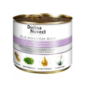 Dolina Noteci Premium z Królikiem, Fasolką i Brązowym Ryżem Małe Rasy 185 g
