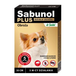 Sabunol Plus Obroża dla Psa Przeciw Pchłom i Kleszczom 35 cm - Działanie do