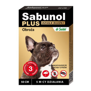 Sabunol Plus Obroża dla Psa Przeciw Pchłom i Kleszczom 50 cm - Działanie do