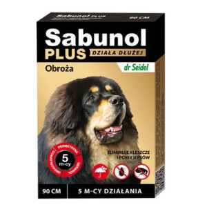 Sabunol Plus Obroża dla Psa Przeciw Pchłom i Kleszczom 90 cm - Działanie do