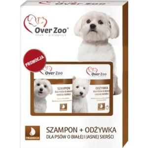 Zestaw Over Zoo Biała Sierść Szampon 250 ml + Odżywka 240 ml