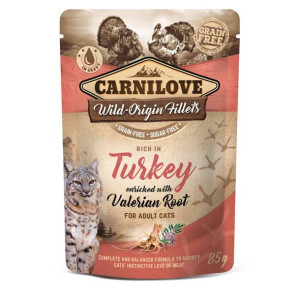 Brit Carnilove Turkey & Valerian Indyk Waleriana Karma Dla Kota 85 g