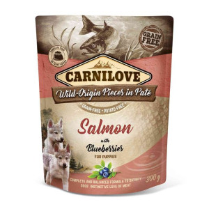 Brit Carnilove Salmon & Blueberries Łosoś Jagody Bezzbożowa dla Szczeniąt 3