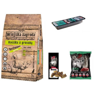 Pakiet Wiejska Zagroda Kaczka z Gruszką 20 kg + Mix Przysmaków Gratis