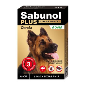 Sabunol Plus Obroża dla Psa Przeciw Pchłom i Kleszczom 75 cm - Działanie do