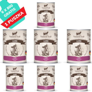 Natural Trail Jagnięcina Bezzbożowa Karma Dla Psa 6 x 400 g + 1 gratis