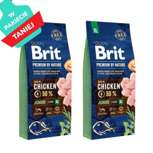 Brit Premium By Nature Junior XL Kurczak 2 x 15 kg