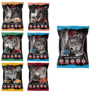 Pakiet Alpha Spirit Przysmak w Kostkach dla Psa Mix Smaków 6 x 50 g + 1 x 5