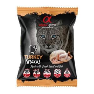Alpha Spirit Przysmak w Kostce z Indykiem dla Kota 50 g