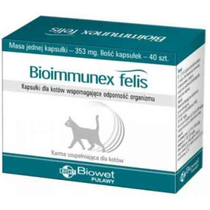 Biowet Bioimmunex Felis Wspomaganie Odporności 40 Kapsułek