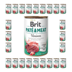 Pakiet Brit Pate & Meat Venison Dziczyzna 24 x 400 g