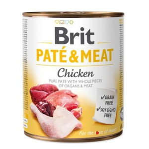 Brit Pate & Meat Chicken Kurczak Mokra Karma Dla Psa 800 g
