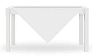 Obrus LORA 80x80 Biały Kreski