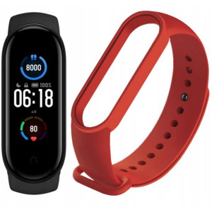 Xiaomi Mi Band 5 Opaska + Kolorowy Pasek + Folia