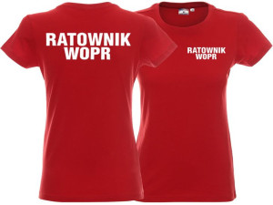 Koszulka damska RATOWNIK WOPR czerwona