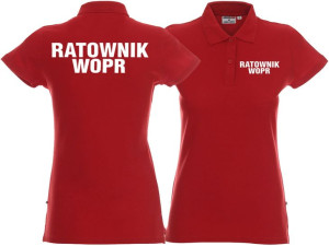 Koszulka Polo damska RATOWNIK WOPR czerwona