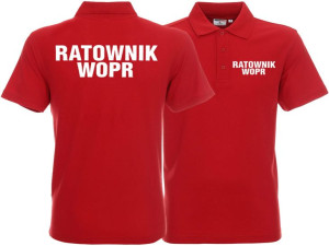 Koszulka Polo męska RATOWNIK WOPR czerwona