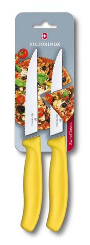 2 noże Victorinox do pizzy, ząbk. 12 cm, żółte