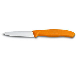 Nóż Victorinox do jarzyn, gładki, 8 cm, pomarńcz.