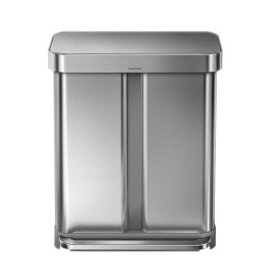 Kosz 58L pedałowy LINER POCKET RECYCLER - stal FPP / simplehuman