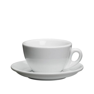 Filiżanka Cilio Roma do cappuccino, ze spodkiem, 0,1 l, biała