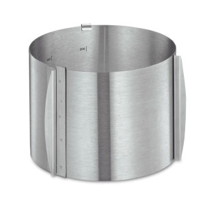 Wysoka Kuchenprofi rama do pieczenia, regulowana średnica, wys. 15 cm, stal