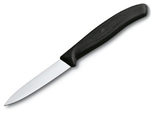 Nóż Victorinox do jarzyn, gładki, 8 cm, czarny