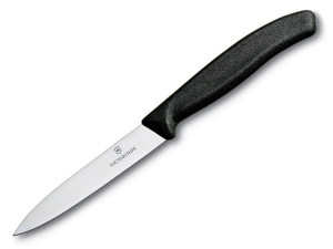 Nóż Victorinox do jarzyn, gładki, 10 cm, czarny