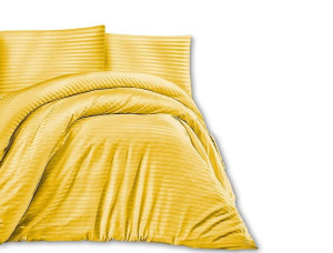  Pościel satyna bawełniana Exclusive Cizgili Mustard 180x200