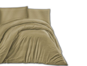 Poszewka satyna bawełniana Cizgili Olive Green 50x60