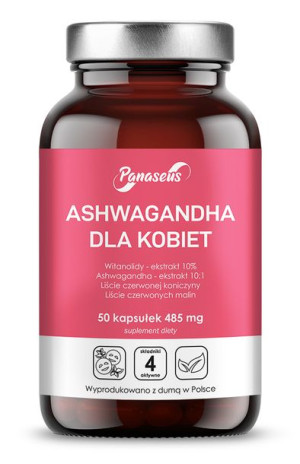 Panaseus ASHWAGANDHA DLA KOBIET - 485 mg - 50 kapsułek