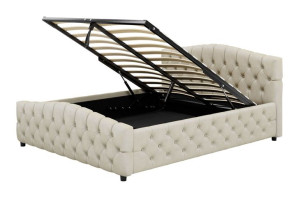 Łóżko beżowe 180x200 z pojemnikiem  180X200 SF892B