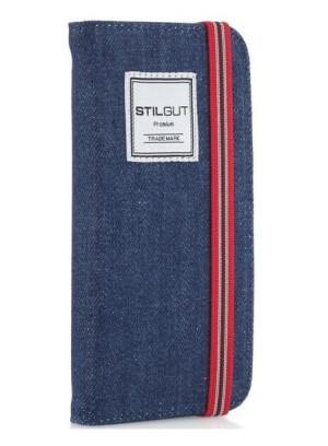 STILGUT WALLET Etui do Apple iPhone 6+/6S Plus - DENIM