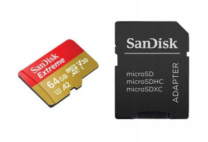 SZYBKA karta pamięci SANDISK EXTREME microSDXC 64G