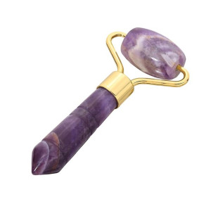 Masażer do twarzy (roller) z ametystu